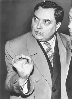 Reactors: Georgy Malenkov heading a Soviet delegation visiting