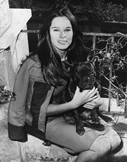 Citta: Geraldine Chaplin and dog Boris, press conference, Rome