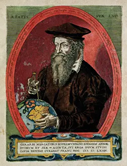 Mathematician: Gerardus Mercator (1512-1594). Engraving