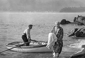 Towel: Gerhart Hauptmann in Italy, ca. 1930