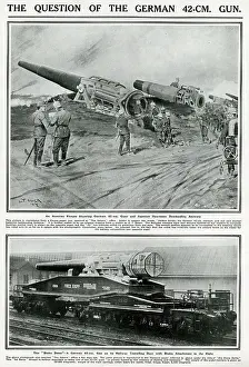 Bombarding: German 42cm guns bombarding Antwerp