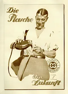 Flask: A German advertisement for Hanfts bottle of the future