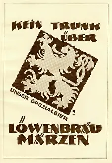 Retrographics Limited (ludwig Hohlwien): A German advertisement for Lowenbrau brewery