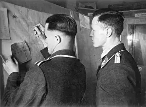 Noncommissioned: German Air Force soldiers in a fighters control post, 1941