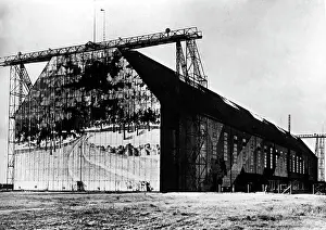 Zeppelins: German airship hangar