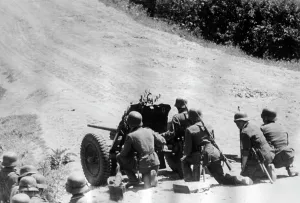 Dubno: German anti-tank gun position on the Eastern Front, 1941