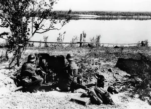 Advancing: German anti-tank gun position on the Eastern Front, 1941
