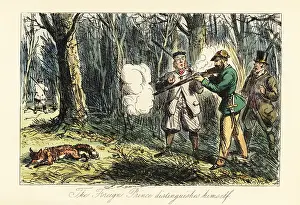 Pinks: German aristocrat killing a fox in error at a shooting