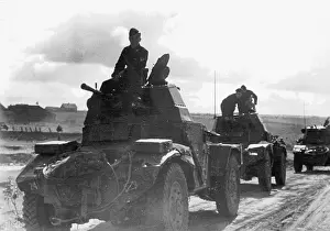 Waits: German armored reconnaissance vehicle on the Eastern Front