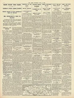 Closes: German Army closes in on Paris