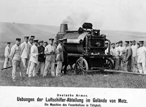 Lorraine: The German army practising with captive balloons, aroun