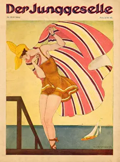 Junggeselle: German Art Deco Magazine Cover