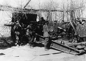 Arras: German artillery during the Battle of Champagne, 1917