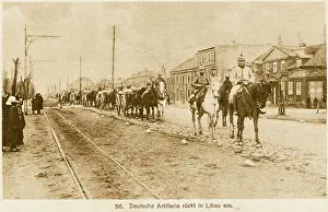 Libau: German artillery entering Libau