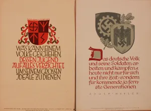 Typography: German artwork, words of Adolf Hitler, WW2