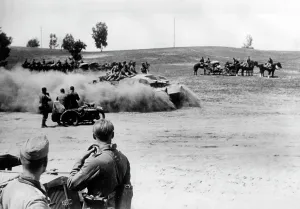 Encirclement: German assault gun at Bialystok, 1941