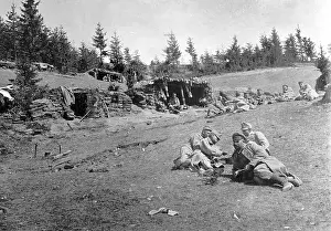 Lodging: German and Austrian soldiers, 1915