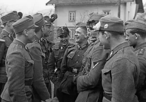 Annexation: German and Austrian soldiers, 1938