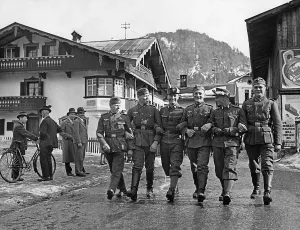 Jubilation: German and Austrian soldiers in Woergl, 1938
