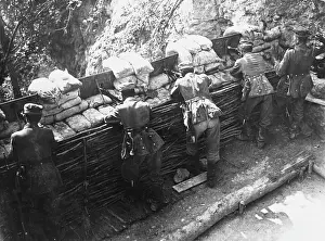 Argonne: German barricade WWI