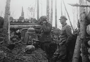 Telephoning: German battalion command post - Eastern Front, 1942