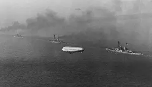 Blimps: German battlecruisers steam toward Scapa Flow, in