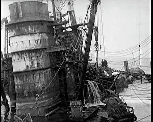 Salvaged: German Battleships Being Salvaged in Scapa Flow