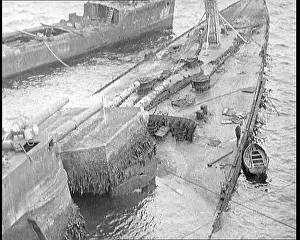 Salvaged: German Battleships Being Salvaged in Scapa Flow