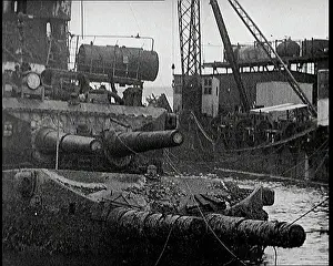 Salvaged: German Battleships Being Salvaged in Scapa Flow