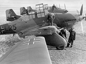 Fueled: German bomber Junkers Ju 87, 1941