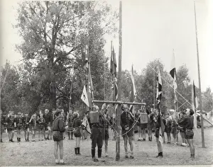 Pathfinders: German boy scouts at camp, Forchheim, Germany