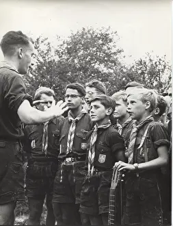 Instructing: German boy scouts at World Jamboree