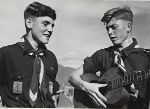 Jamboree: Two German boy scouts at World Jamboree, Austria