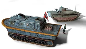 Useful: The German built amphibious vehicle, LandWasserschlepper