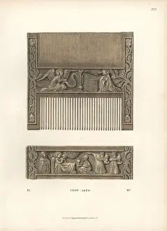 Iilustration: German carved comb from the 14th century