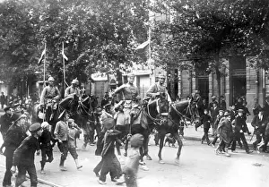 Entered: German cavalry enter Warsaw, 1915