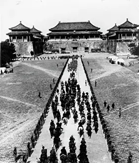 Classified: German cavalry in Peking after collapse of Boxer Rebellion