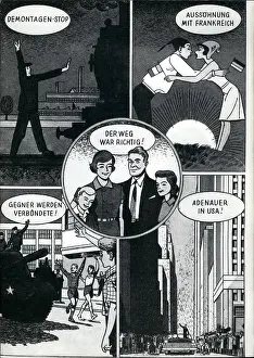 Strips: German CDU party comic strip election material