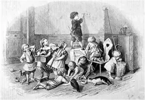 Misbehaviour: Ten German children having fun