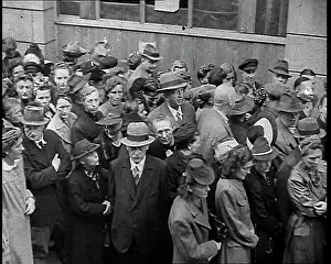 Queueing: German Civilians Queueing Up for the Cinema