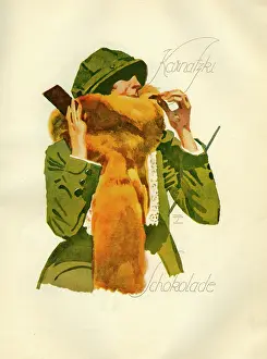 Confectionary: A German confectionery advertisement for chocolate