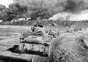 Rolled: German convoy during the combat for Vyazma, 1941