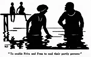 Ripples: German couple bathing in a pool