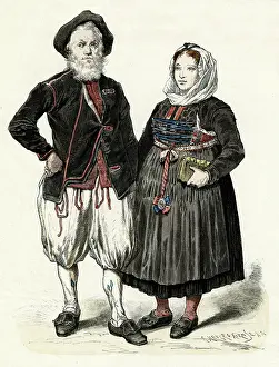 Freiburg: German couple from Freiburg in costume