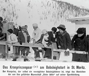 Entertaining: The german crown prince couple doing winter