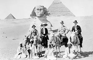 Pyramids: The German Crown Prince in front of the Sphinx in Giza, 1911