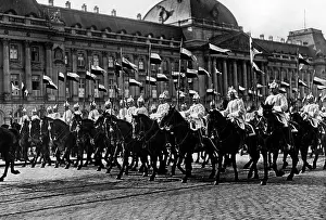 Cuirassiers: German cuirassiers in Brussels, 1915