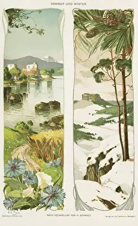 Watercolours: German design, Summer and Winter
