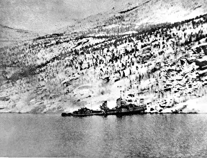 Narvik: German Destroyer Aground at Narvik; Second World War, 1940