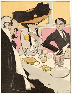 Diners: THREE GERMAN DINERS 1910